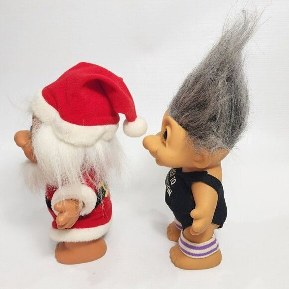 2 Vintage 8" Russ Troll Santa Claus Christmas & Aged to Perfection Figures Dolls - Picture 3 of 10